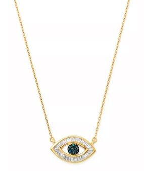 Adina Reyter baguette evil eye necklace